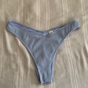 Hollister Blue Ribbed Cheeky Bikini Bottom - never worn